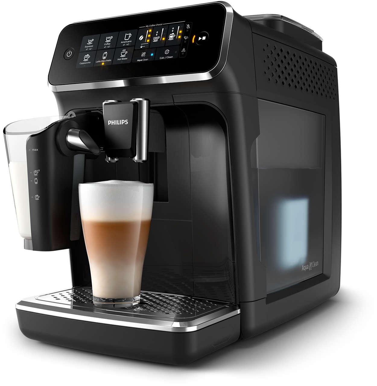 Refurbished Philips Saeco 3200 Series Superautomatic Espresso Machine LatteGo Black EP3241/54