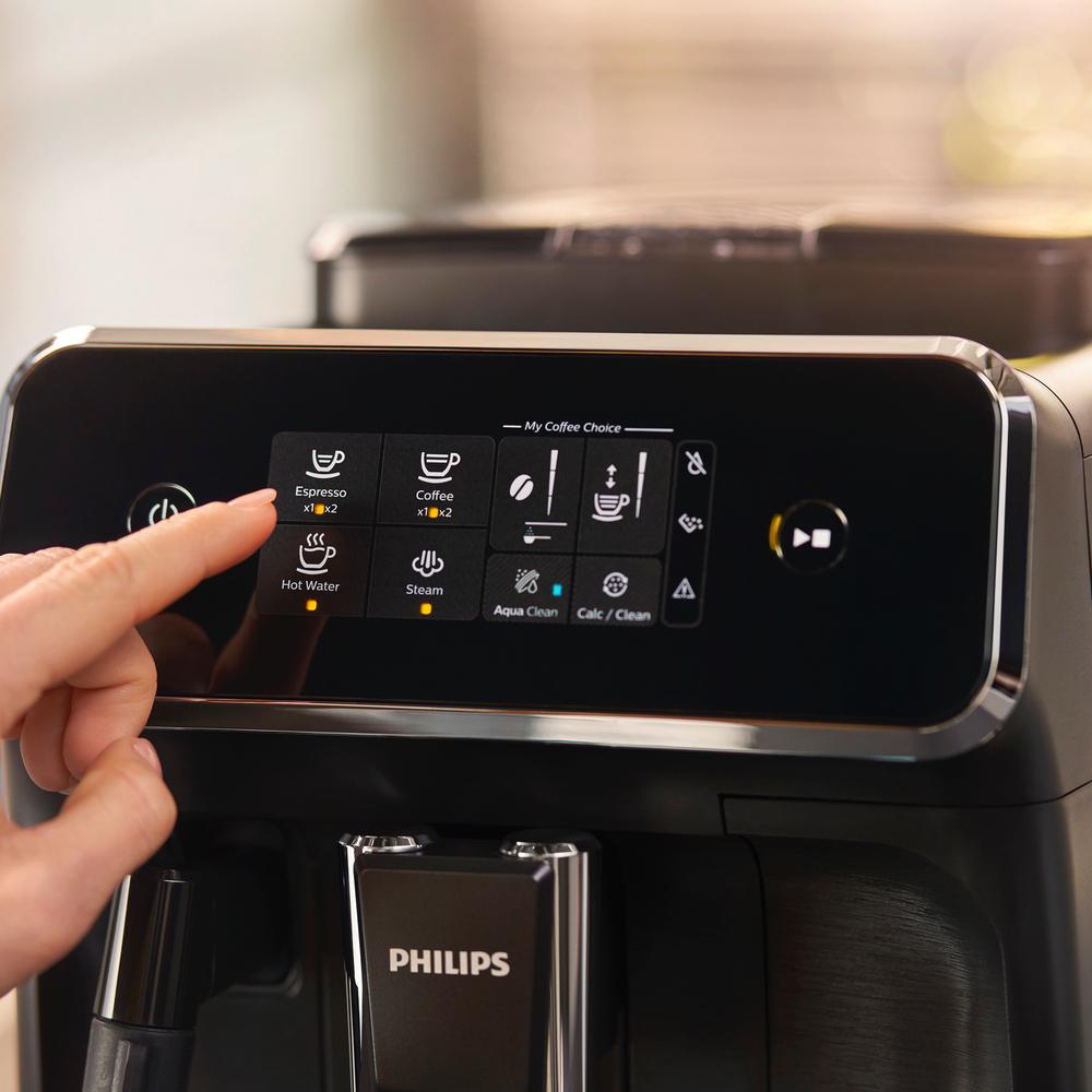 open Box Philips Saeco 2200 Series Superautomatic Espresso Machine Classic Milk Frother Black EP2220/14