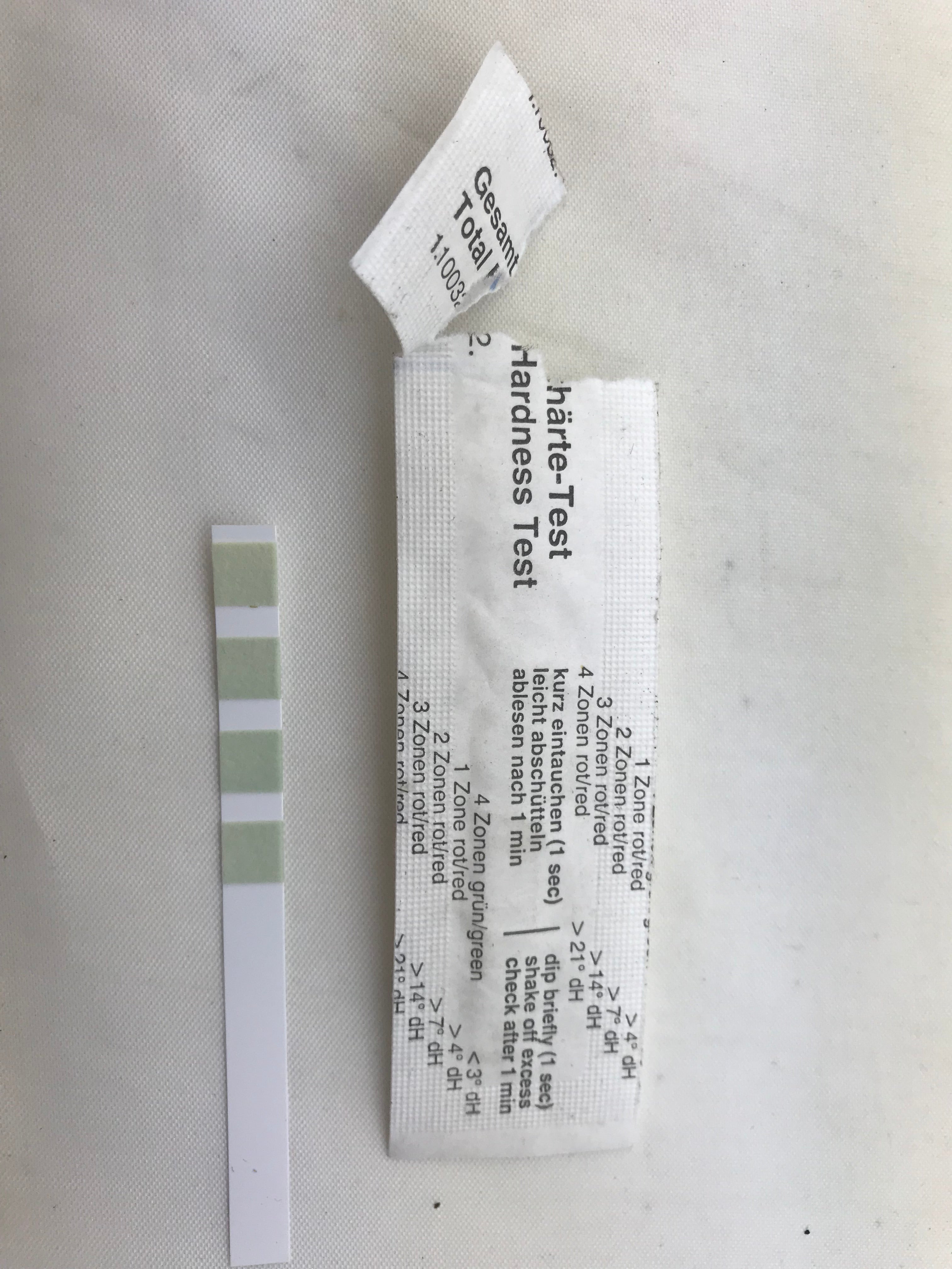 Water Hardness Testing Strip Manuf. # 996530039604 0301.961 HD5085