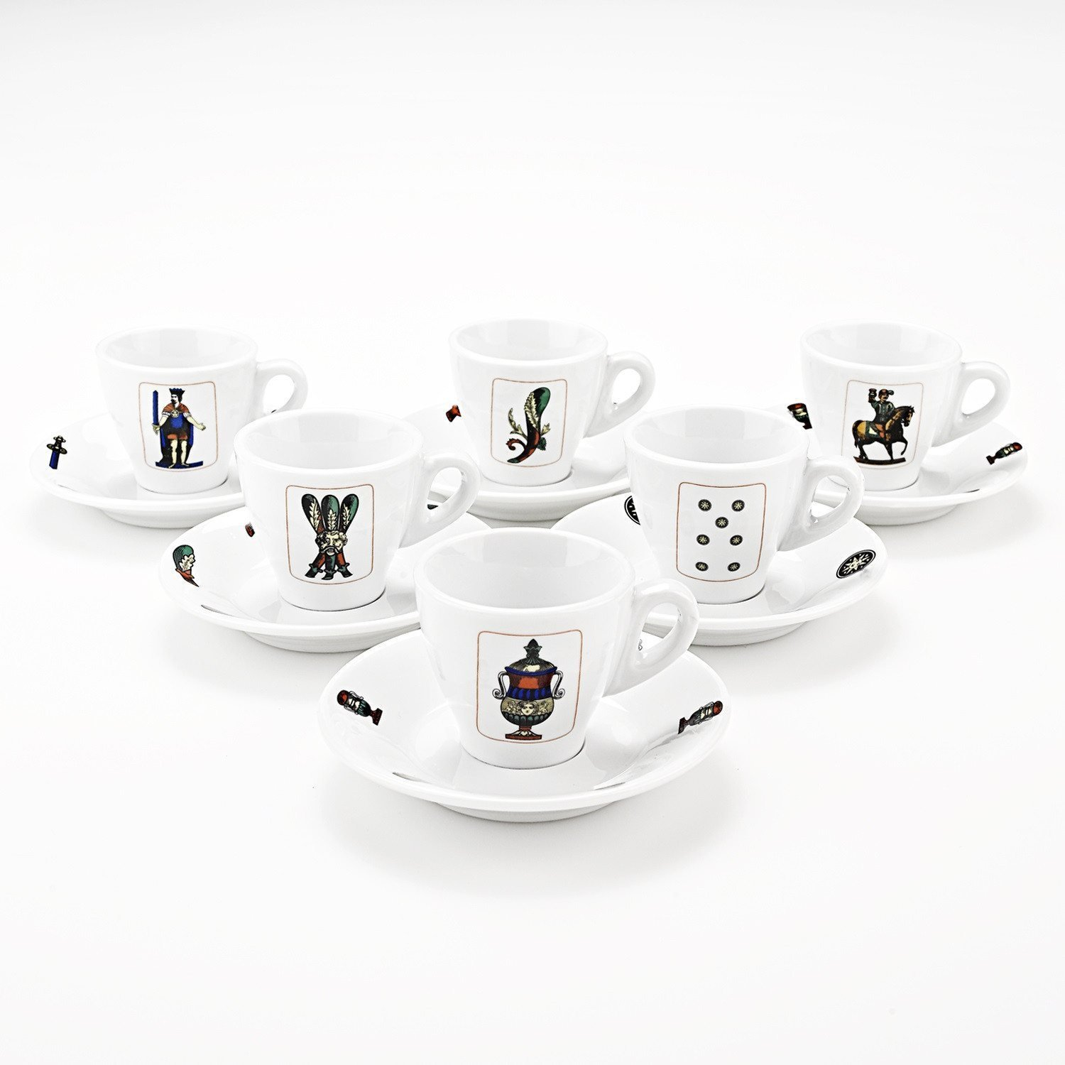 Italian Playing Cards Espresso Cups