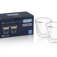 De'Longhi Espresso Cups, Double Wall Thermal Glasses, 2 oz, Set of 2 - DLSC310