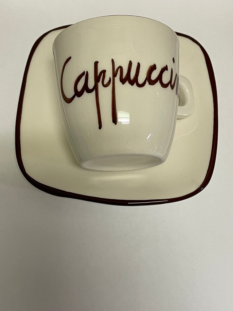 Cappuccino Espresso Gibson Everyday Cuban Cafecito Cup and Saucer Service  For 4