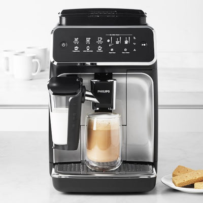 Philips Máquina de café espresso totalmente automática serie 3200 con café  helado, EP3241/74, filtro AquaClean negro y paquete de 2 filtros Saeco