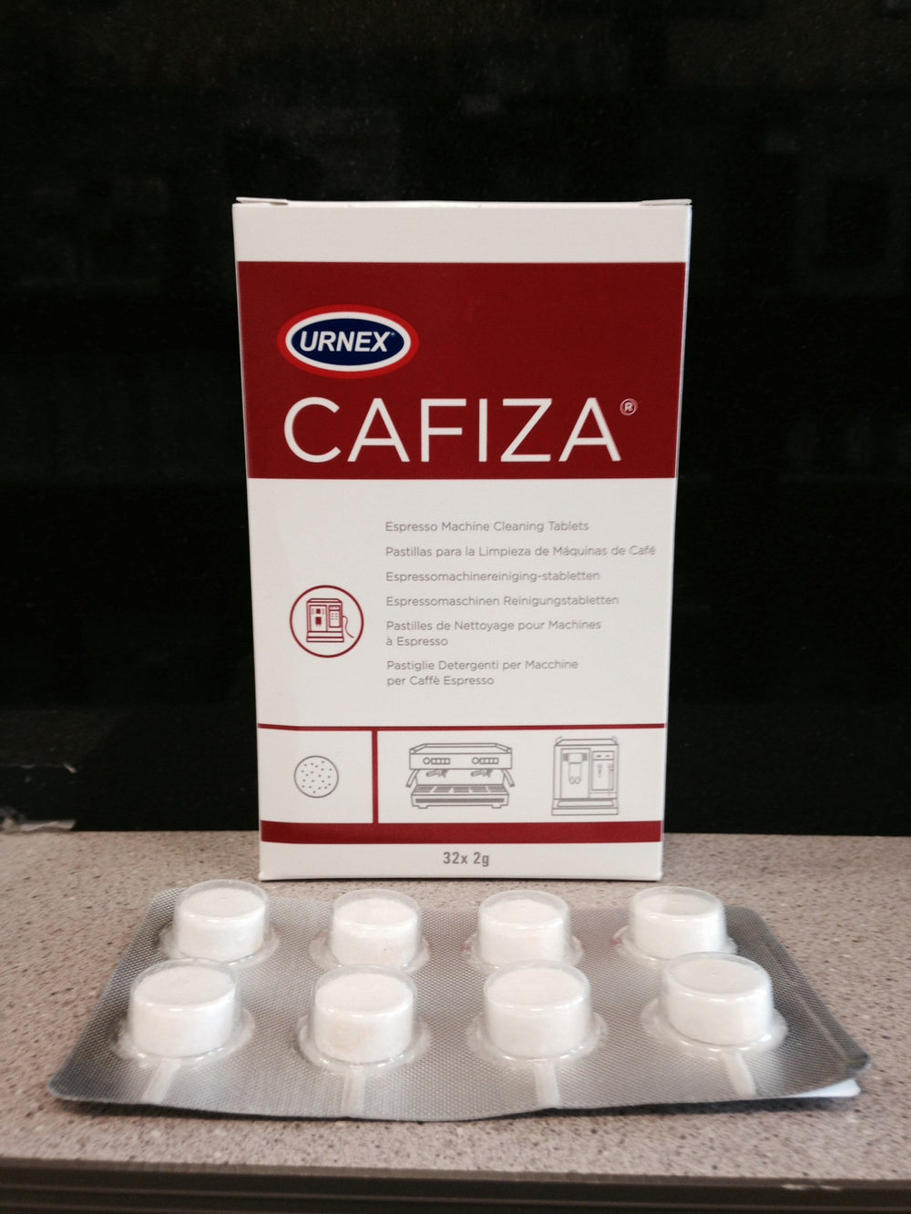 Urnex Cafiza Espresso Machine Cleaning Tablets - 32 Blister Pack